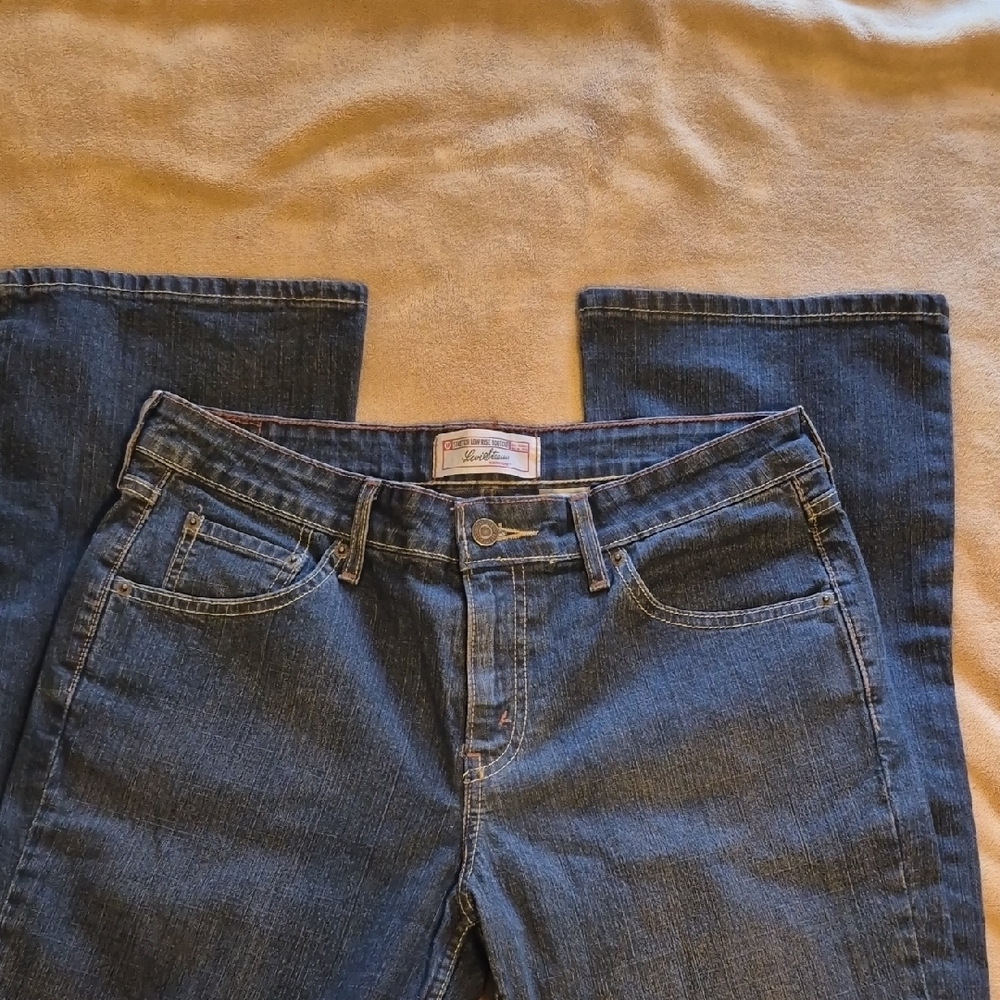 Levi Strauss Womens Low Rise Bootcut Blue Jeans SZ 8 long